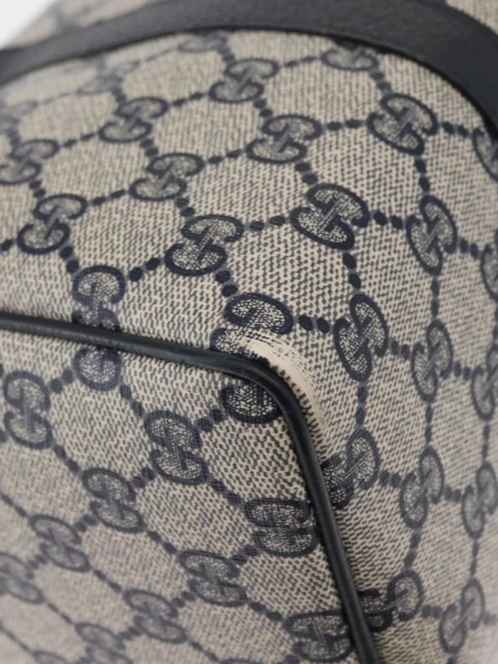 GUCCI GG Supreme Boston Bag PVC Navy Gold 002 39 6842 Auth 163068 - Picture 4 of 16